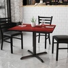 image:imageFlash Furniture 36 Square Natural Laminate Table Top with 30 x 30 Table Height BaseMahogany