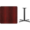 image:imageFlash Furniture 36 Square Natural Laminate Table Top with 30 x 30 Table Height BaseMahogany