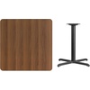image:imageFlash Furniture 36 Square Natural Laminate Table Top with 30 x 30 Table Height BaseWalnut