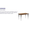 image:imageFlash Furniture 36W x 72L Rectangular Oak Thermal Laminate Activity Table  Standard Height Adjustable LegsOak