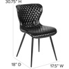 image:imageFlash Furniture 4 Pack Bristol Contemporary Upholstered Chair in Black VinylBlack Vinyl