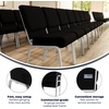 image:imageFlash Furniture 4 Pack HERCULES Series 21W Stacking Church Chair in Black Fabric  Silver Vein FrameBlack FabricSilver Vein Frame