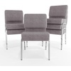 image:imageFlash Furniture 4 Pack HERCULES Series 21W Stacking Church Chair in Black Fabric  Silver Vein FrameGray FabricSilver Vein Frame