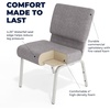 image:imageFlash Furniture 4 Pack HERCULES Series 21W Stacking Church Chair in Black Fabric  Silver Vein FrameGray FabricSilver Vein Frame
