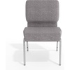 image:imageFlash Furniture 4 Pack HERCULES Series 21W Stacking Church Chair in Black Fabric  Silver Vein FrameGray FabricSilver Vein Frame