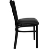 image:imageFlash Furniture 4 Pack HERCULES Series Black X Back Metal Restaurant Chair  Black Vinyl SeatBlack