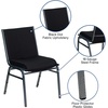 image:imageFlash Furniture 4 Pack HERCULES Series Heavy Duty Black Dot Fabric Stack ChairBlack Patterned Fabric