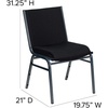 image:imageFlash Furniture 4 Pack HERCULES Series Heavy Duty Black Dot Fabric Stack ChairBlack Patterned Fabric