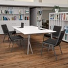 image:imageFlash Furniture 4 Pack HERCULES Series Heavy Duty Black Dot Fabric Stack ChairBlack Vinyl