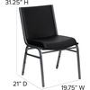 image:imageFlash Furniture 4 Pack HERCULES Series Heavy Duty Black Dot Fabric Stack ChairBlack Vinyl