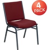 image:imageFlash Furniture 4 Pack HERCULES Series Heavy Duty Black Dot Fabric Stack ChairBurgundy Patterned Fabric