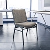 image:imageFlash Furniture 4 Pack HERCULES Series Heavy Duty Black Dot Fabric Stack ChairGray Fabric