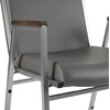 image:imageFlash Furniture 4 Pack HERCULES Series Heavy Duty Black Dot Fabric Stack ChairGray Vinyl