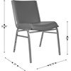 image:imageFlash Furniture 4 Pack HERCULES Series Heavy Duty Black Dot Fabric Stack ChairGray Vinyl