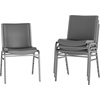image:imageFlash Furniture 4 Pack HERCULES Series Heavy Duty Black Dot Fabric Stack ChairGray Vinyl