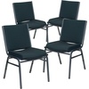image:imageFlash Furniture 4 Pack HERCULES Series Heavy Duty Black Dot Fabric Stack ChairGreen Patterned Fabric