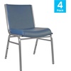 image:imageFlash Furniture 4 Pack HERCULES Series Heavy Duty Black Dot Fabric Stack ChairNavy Vinyl