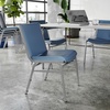 image:imageFlash Furniture 4 Pack HERCULES Series Heavy Duty Black Dot Fabric Stack ChairNavy Vinyl