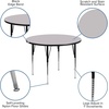 image:imageFlash Furniture 48 Round Oak Thermal Laminate Activity Table  Standard Height Adjustable LegsGrey