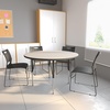 image:imageFlash Furniture 48 Round Oak Thermal Laminate Activity Table  Standard Height Adjustable LegsGrey