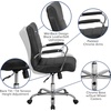 image:imageFlash Furniture 5 Piece Mahogany Oval Conference Table Set with 4 Black and Chrome LeatherSoft Executive ChairsRustic Gray