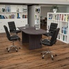 image:imageFlash Furniture 5 Piece Mahogany Oval Conference Table Set with 4 Black and Chrome LeatherSoft Executive ChairsRustic Gray