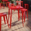 image:imageFlash Furniture Aaron Commercial Grade 2375 Square Black Metal IndoorOutdoor Bar Height TableRed