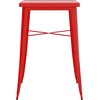 image:imageFlash Furniture Aaron Commercial Grade 2375 Square Black Metal IndoorOutdoor Bar Height TableRed