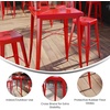 image:imageFlash Furniture Aaron Commercial Grade 2375 Square Black Metal IndoorOutdoor Bar Height TableRed