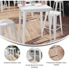 image:imageFlash Furniture Aaron Commercial Grade 2375 Square Black Metal IndoorOutdoor Bar Height TableWhite