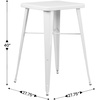 image:imageFlash Furniture Aaron Commercial Grade 2375 Square Black Metal IndoorOutdoor Bar Height TableWhite