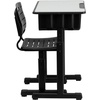 image:imageFlash Furniture Adjustable Student Desk and Chair Set for Classrooms or Remote Learning Adjustable School Desk with Chair and Book Box GrayBlackSet of 1