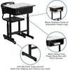 image:imageFlash Furniture Adjustable Student Desk and Chair Set for Classrooms or Remote Learning Adjustable School Desk with Chair and Book Box GrayBlackSet of 3