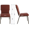 image:imageFlash Furniture Advantage 205 in Cinnamon Molded Foam Church ChairCinnamon FabricGold Vein Frame