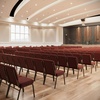 image:imageFlash Furniture Advantage 205 in Cinnamon Molded Foam Church ChairCinnamon FabricGold Vein Frame