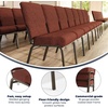 image:imageFlash Furniture Advantage 205 in Cinnamon Molded Foam Church ChairCinnamon FabricGold Vein Frame