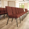 image:imageFlash Furniture Advantage 205 in Cinnamon Molded Foam Church ChairCinnamon FabricGold Vein Frame