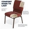 image:imageFlash Furniture Advantage 205 in Cinnamon Molded Foam Church ChairCinnamon FabricGold Vein Frame