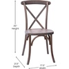 image:imageFlash Furniture Advantage Light Brown XBack ChairDark Driftwood