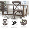 image:imageFlash Furniture Advantage Light Brown XBack ChairDark Driftwood