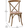 image:imageFlash Furniture Advantage Light Brown XBack ChairDark Natural