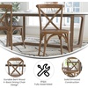 image:imageFlash Furniture Advantage Light Brown XBack ChairDark Natural
