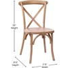 image:imageFlash Furniture Advantage Light Brown XBack ChairMedium White Grain