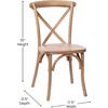 image:imageFlash Furniture Advantage Light Brown XBack ChairMedium White Grain