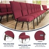 image:imageFlash Furniture Advantage Maroon Discount Church Chair  21 in WideBurgundy Pattern FabricGold Vein Frame