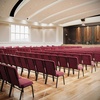 image:imageFlash Furniture Advantage Maroon Discount Church Chair  21 in WideBurgundy Pattern FabricGold Vein Frame
