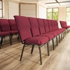 image:imageFlash Furniture Advantage Maroon Discount Church Chair  21 in WideBurgundy Pattern FabricGold Vein Frame