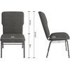image:imageFlash Furniture Advantage Maroon Discount Church Chair  21 in WideCharcoal Gray FabricSilver Vein Frame