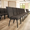 image:imageFlash Furniture Advantage Maroon Discount Church Chair  21 in WideFossil FabricBlack Frame