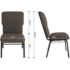 image:imageFlash Furniture Advantage Maroon Discount Church Chair  21 in WideFossil FabricBlack Frame